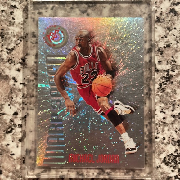 2 RARE TOPPS MICHAEL JORDAN INSERTS tsc 1995 warpspeed topFINEST 1994 Refractor - Picture 2 of 5